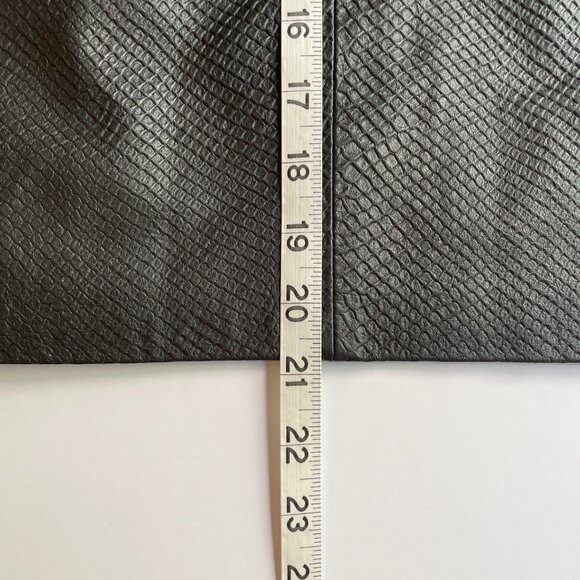 VINCE Pencil Skirt Snake Embossed Wrapped Leather Pockets Lined Graphite Size 8 - Picture 16 of 16